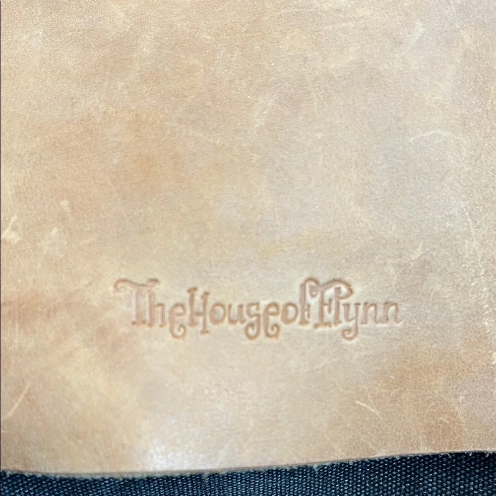 The House of Flynn Tan Leather and Gray Messenger Camera/Diaper Bag